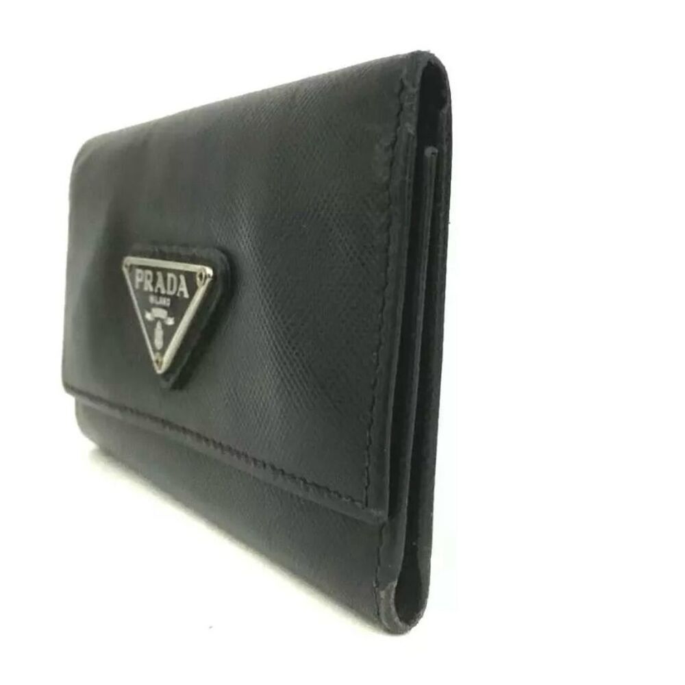 Prada Saffiano Leather Black Key Case Unisex - Picture 2 of 12